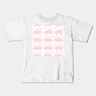 Pink Pig Parade Kids T-Shirt